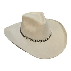 Freebird Cream Cowboy Hat with Black Band Size M